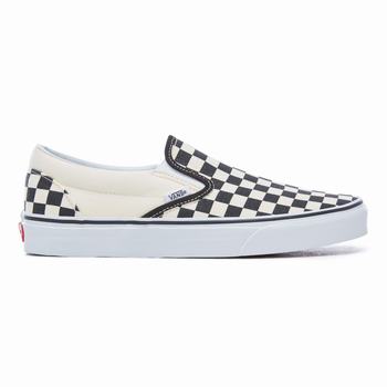 Férfi Vans Checkerboard Classic Slip-on Cipő VA1435207 Fekete Fehér